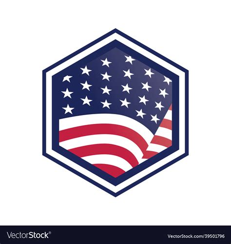 American Flag Design Royalty Free Vector Image