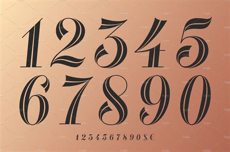 Numbers Set French Didot Style