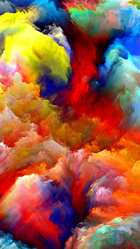 Oil Painting Colorful Clouds - Best htc one wallpapers