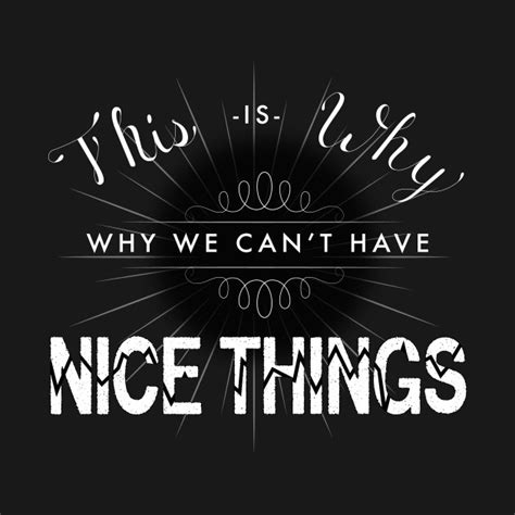 This Is Why We Cant Have Nice Things Quote T Shirt Teepublic
