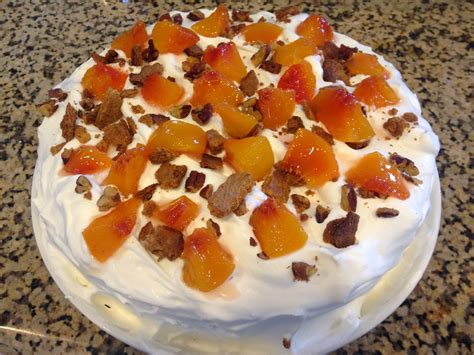 Joyce Gourmet Frech Poached Peach Cobbler Ice Cream Cake