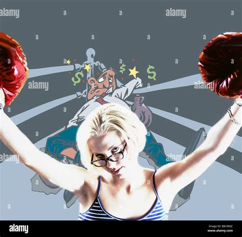 Woman Boxing Cartoon Hi Res Stock Photography And Images Alamy