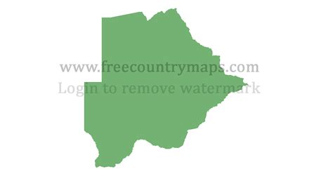 Blank Map Of Botswana Free  Png And Vector Blank Maps