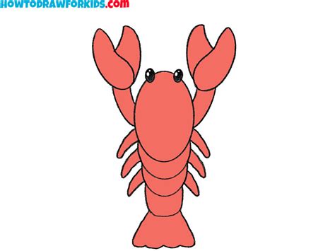 How To Draw A Lobster Easy Drawing Tutorial For Kids