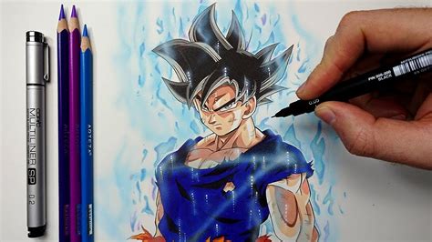 How To Draw Ultra Instinct Goku Tutorial Youtube