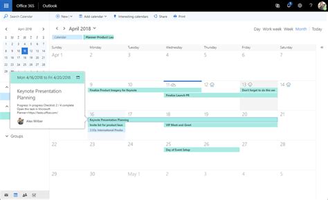 View Planner Tasks On Your Outlook Calendar Microsoft Tech Community