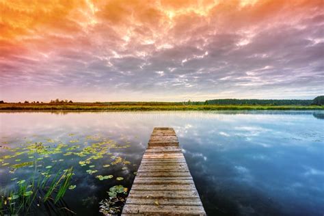 Calm River Nature Background Stock Image Image Of River Horizon