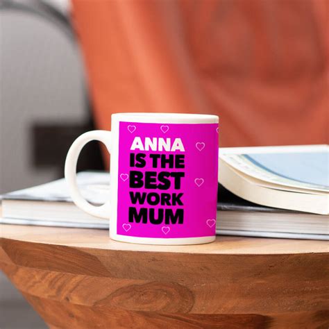 Personalised Best Work Mum Mug By The Card Wala Co
