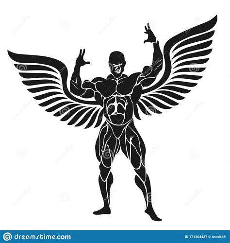 Bodybuilder Flexing Muscles Vector Illustration Stock Vector Illustration Of Flexing Drawing