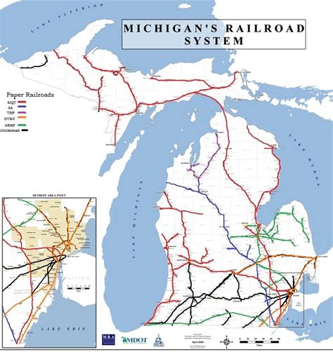 Map Of Michigan Paper Railroads 3 21 12