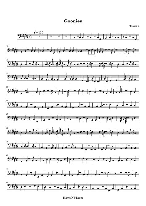 Goonies Sheet Music Goonies Score •