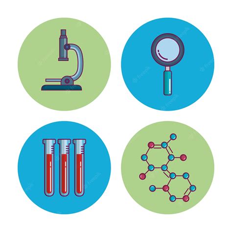 Icono De Cartel De Ciencia Química Vector Premium