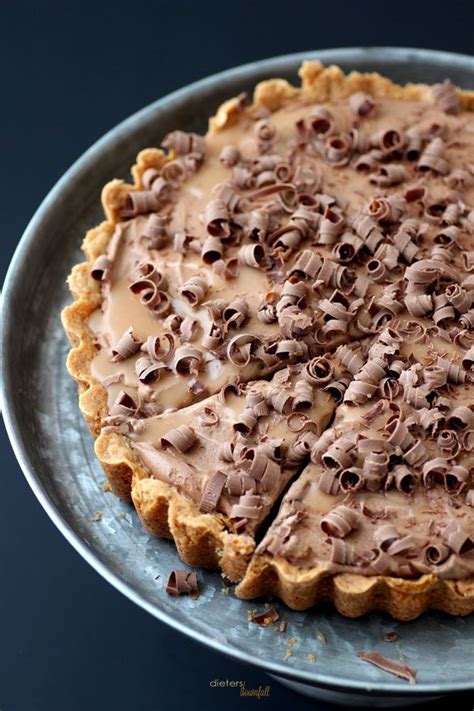 Whipped Mocha Mousse Tart With Soft Caramel And Chocolate Curls With