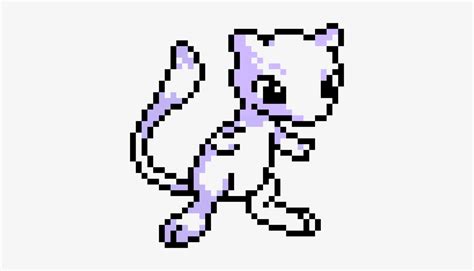 Mew Pixel Art - Pixel Art Pokemon Mewtwo - 370x390 PNG Download - PNGkit