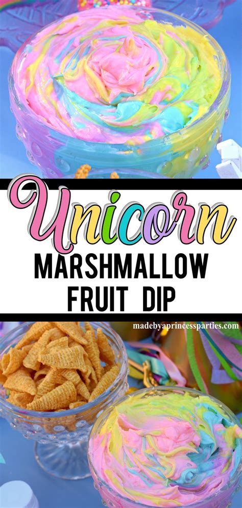 Unicorn Party Rainbow Marshmallow Cream Cheese Fruit Dip Artofit