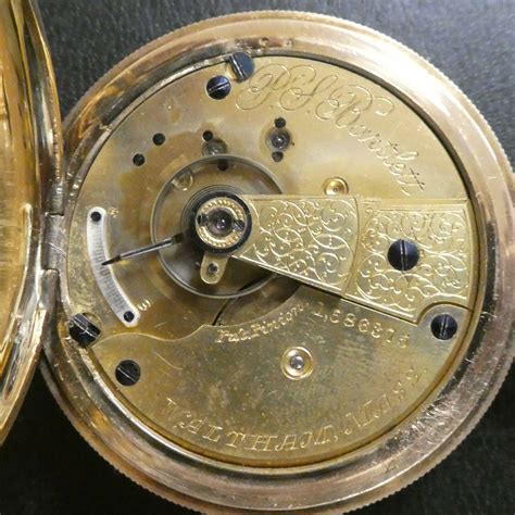 1880 14k Solid Gold Waltham P S Bartlett Hunter Pocket Watch Model 1877