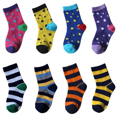 Buy 1 Lot4pair Kids Socks Stripes Baby Socks Lot Dots