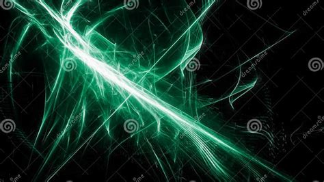 Green Futuristic Neon Lightning Stock Illustration Illustration Of