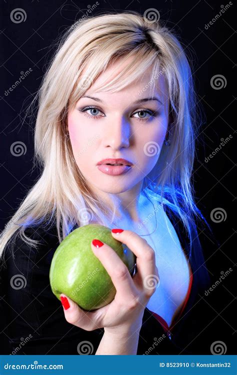 Girl With Apple Stock Photo Image Of Desire Natural 8523910