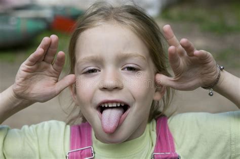 Child To Stick Her Tongue Out Stock Image Image Of Youth Tongue