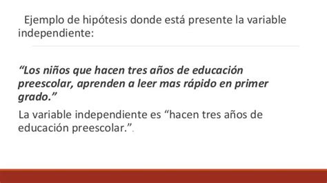 Ejemplos De Hipotesis Con Sus Variables Dependientes E Independientes