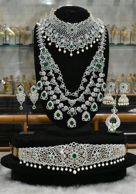 Réplique Indienne En Diamant Long Collier Avec Boucles Etsy France