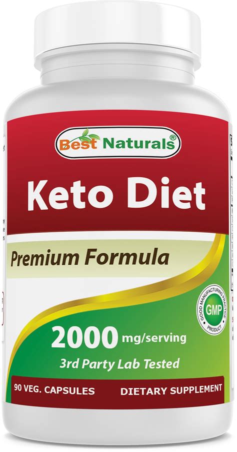 Best Naturals Keto Diet Pills 2000 Mg 90 Vegetarian Capsules Exogenous Ketones Bhb Supplement