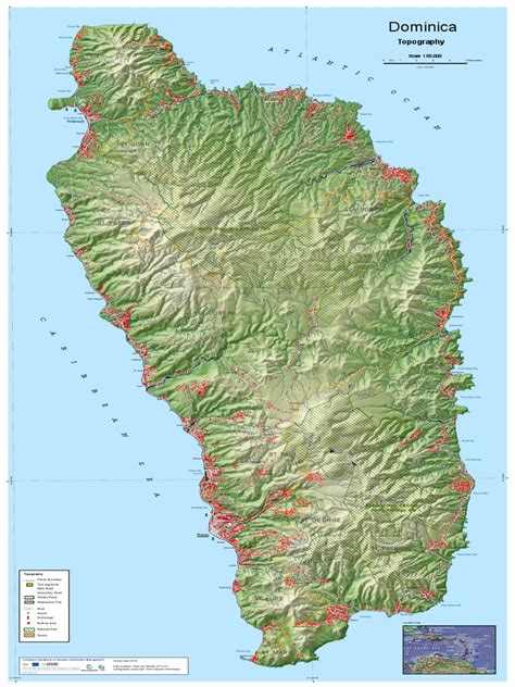 dominica topographic map pdf nature