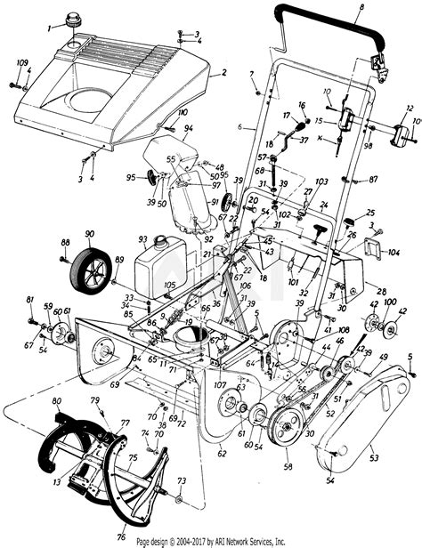 Mtd 311 191 000 1991 Parts Diagram For Parts