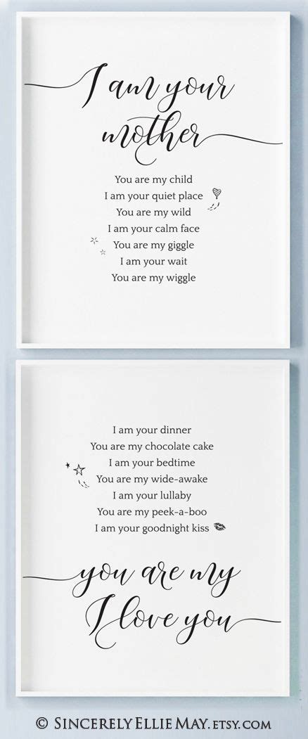 I Am Your Mother You Are My Child You Print Children Quotes Wall