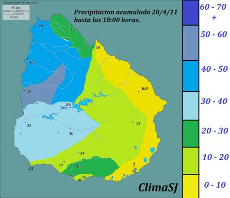 Uruguay Mapa Clima
