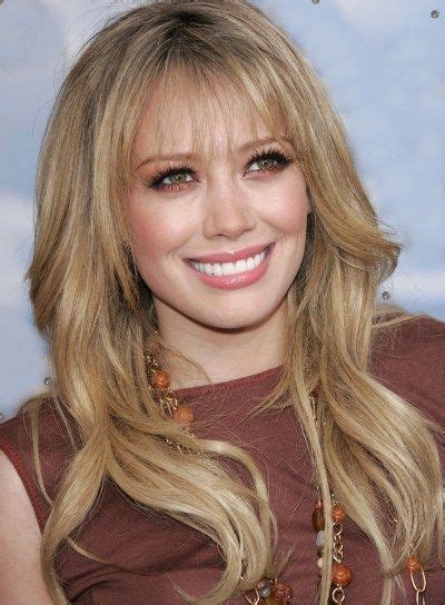Hilary Duff Long Wavy Hairstyle With Bangs Long Hair With Bangs