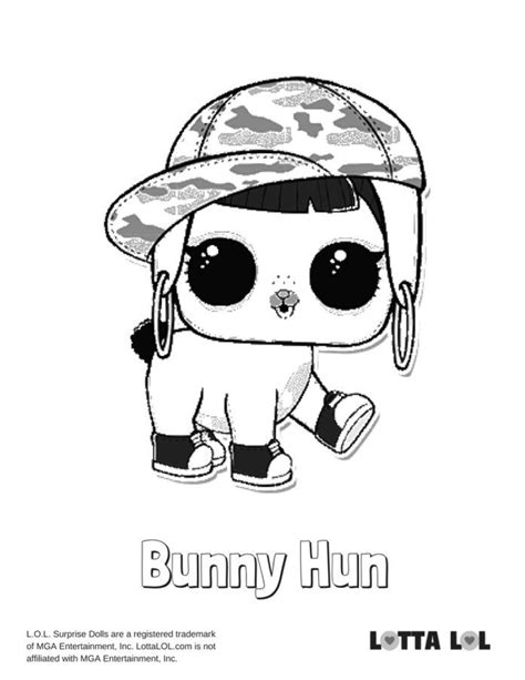 Bunny Hun Coloring Page Lotta Lol Lol Dolls Coloring Pages Cute