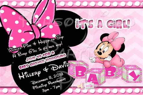 Minnie Mouse Baby Shower Invitations Imagui