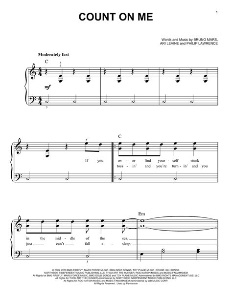 Count On Me Sheet Music Direct