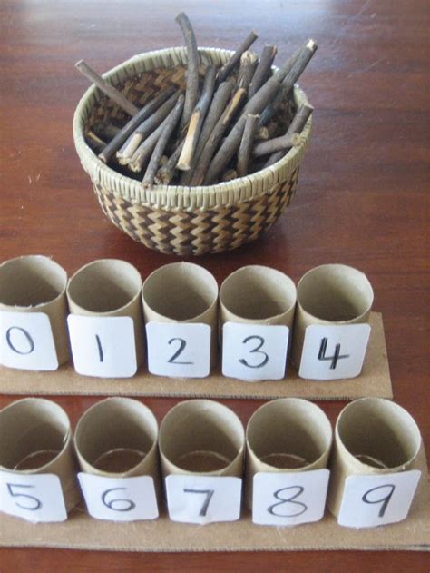 Counting And Number Recognition With Nature ≈≈ Montessori Preschool Montessori Activities