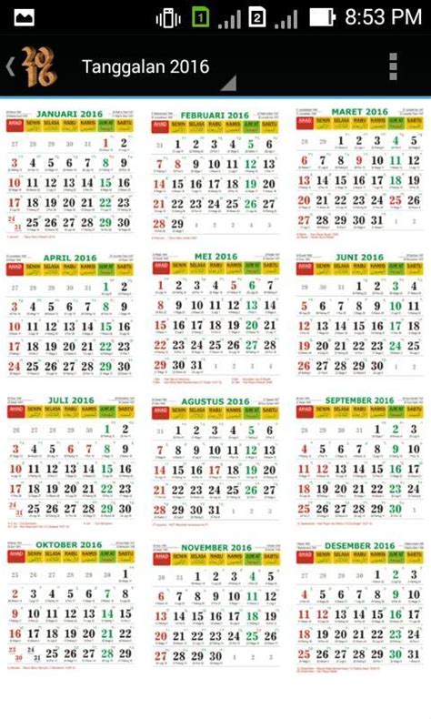 Kalender Hijriah Dan Masehi 2016