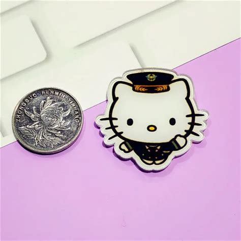 no 256 1pcs hello kitty cat icon badges for clothing acrylic brooches backpack bags decoration