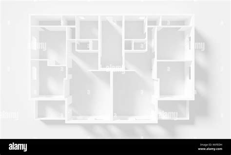 Paper Model Of Apartment Floor Plan Stock Photo Alamy