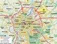 Map of Brussels, Belgium