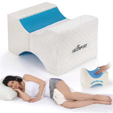 Buy Abco Techmemory Foam Knee Pillow With Cooling Gel Wedge Pillow