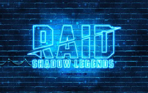 Download Wallpapers Raid Shadow Legends Blue Logo 4k