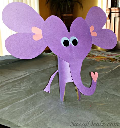 Valentines Day Elephant Craft For Kids Toilet Paper Roll Or Card
