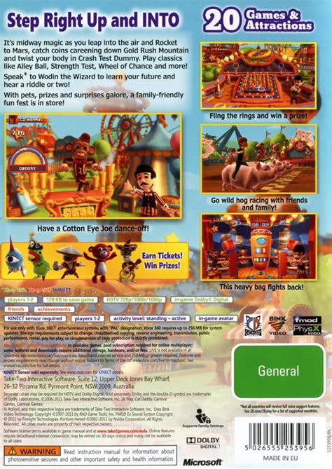 Carnival Games Monkey See Monkey Do 2012 Xbox 360 Box Cover Art
