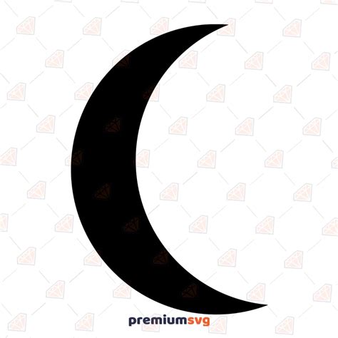 Crescent Moon Svg Crescent Moon Vector Instant Download Premiumsvg
