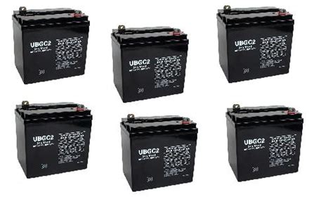 Universal 6 Volt Agm Golf Cart Batteries Set Of 6 Ub Gc2