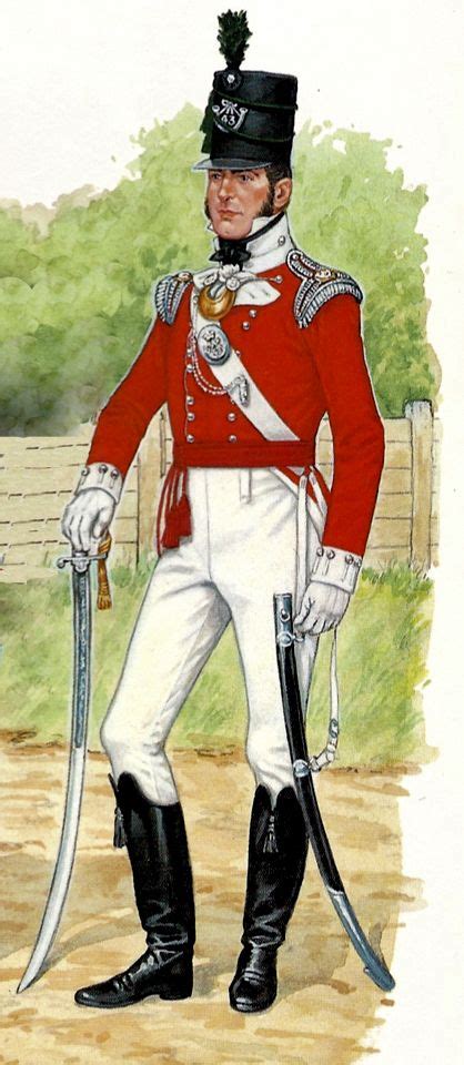 Officer 43rd Light Infantry British Uniforms British Army Uniform