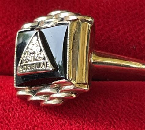 iyob filiae job s daughters freemason 10k gold onyx masonic ring vintage ebay