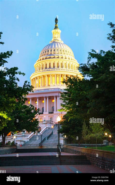 Capitol Dome Congress Washington Dc Usa Sunset Hi Res Stock Photography