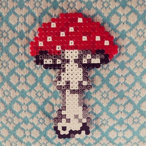 Mushroom Hama Perler By Alicewinther Perler Patterns Perler Bead